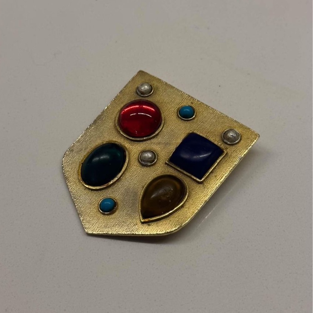 Vintage Medieval Golden Colored Brooch